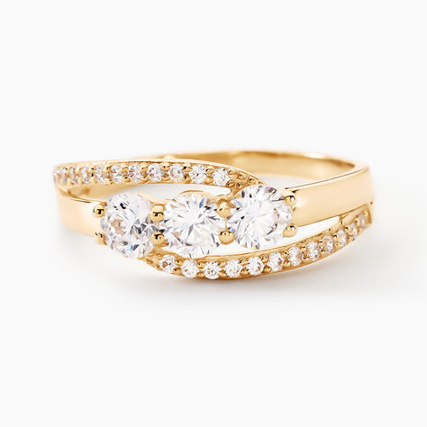 Bague Comete Or Jaune Oxyde De Zirconium - Bagues fiançailles Femme | Marc Orian