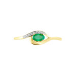 Bague Emotion Or Jaune Emeraude Diamant - Bagues vintage Femme | Marc Orian