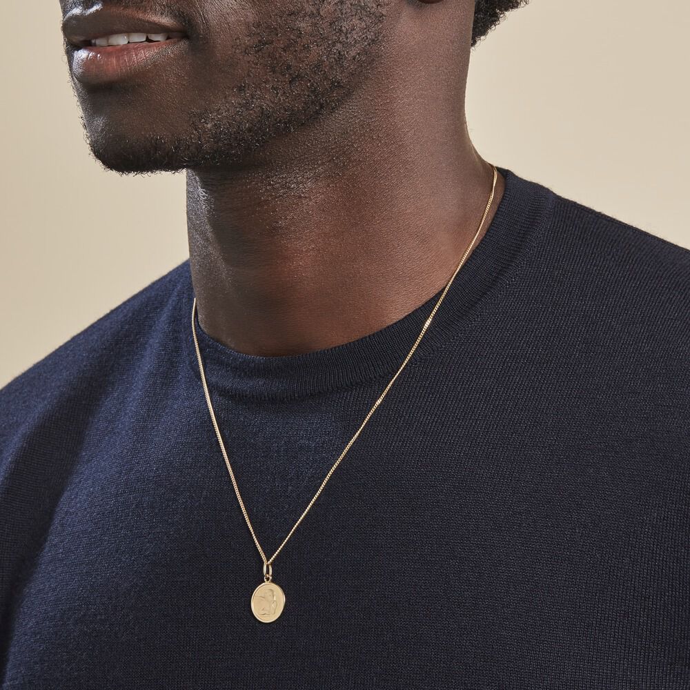 Pendentif Ange Rond Or Jaune - Médailles et médaillons Famille | Marc Orian