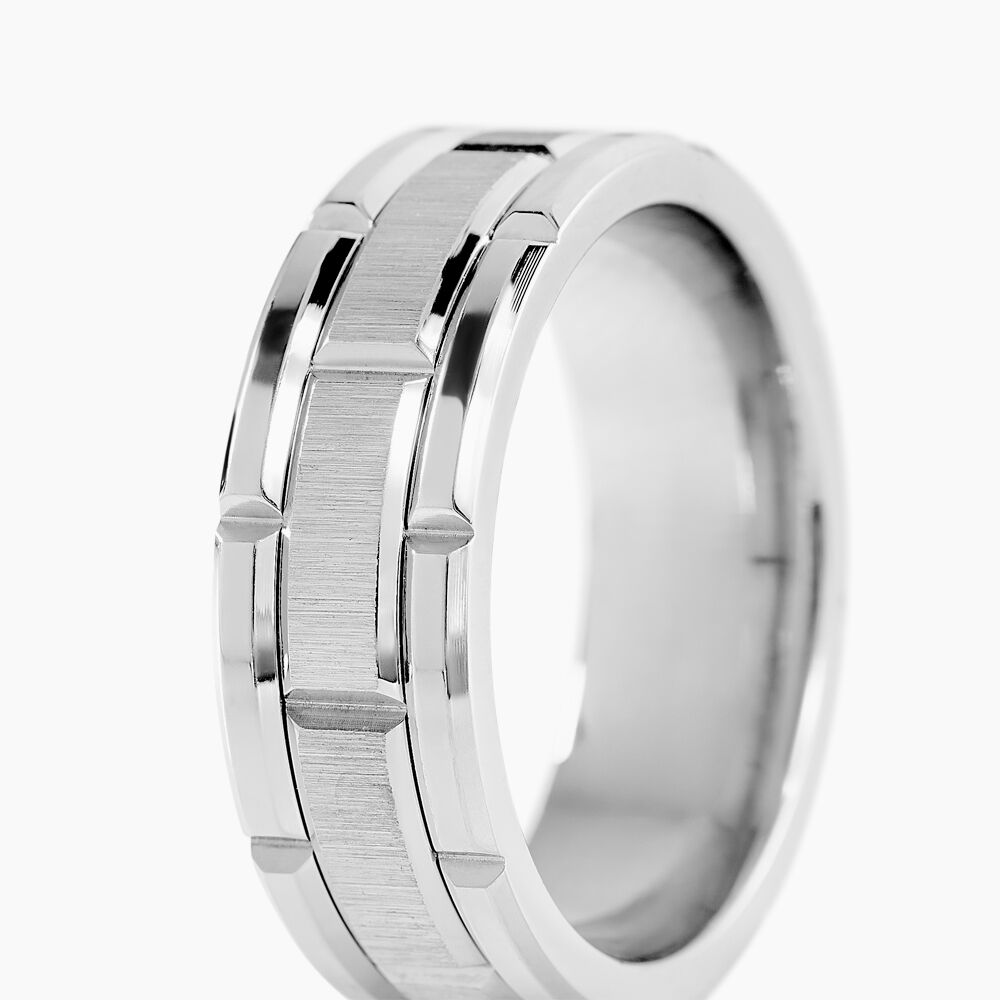 Bague Lark Acier Argenté - Bagues grosses Homme | Marc Orian
