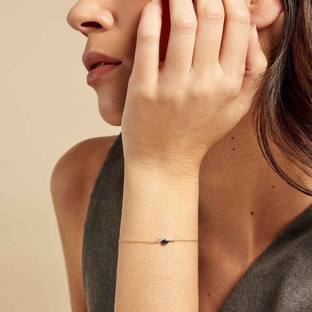 Bracelet Emotion Or Jaune Saphir Diamant - Mix and Match Femme | Marc Orian