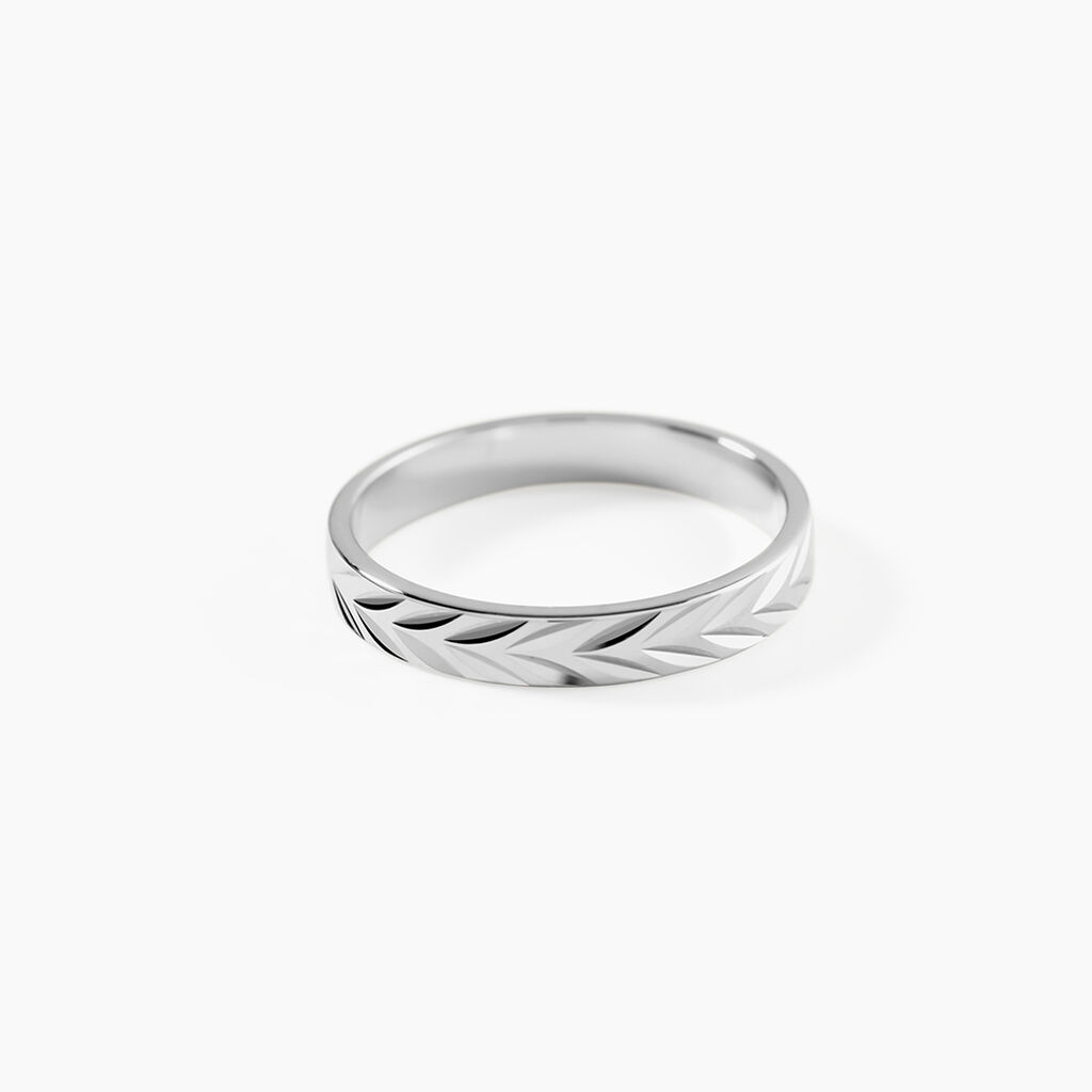 Alliance Epi Ruban Plat Or Blanc - Alliances duo Unisex | Marc Orian