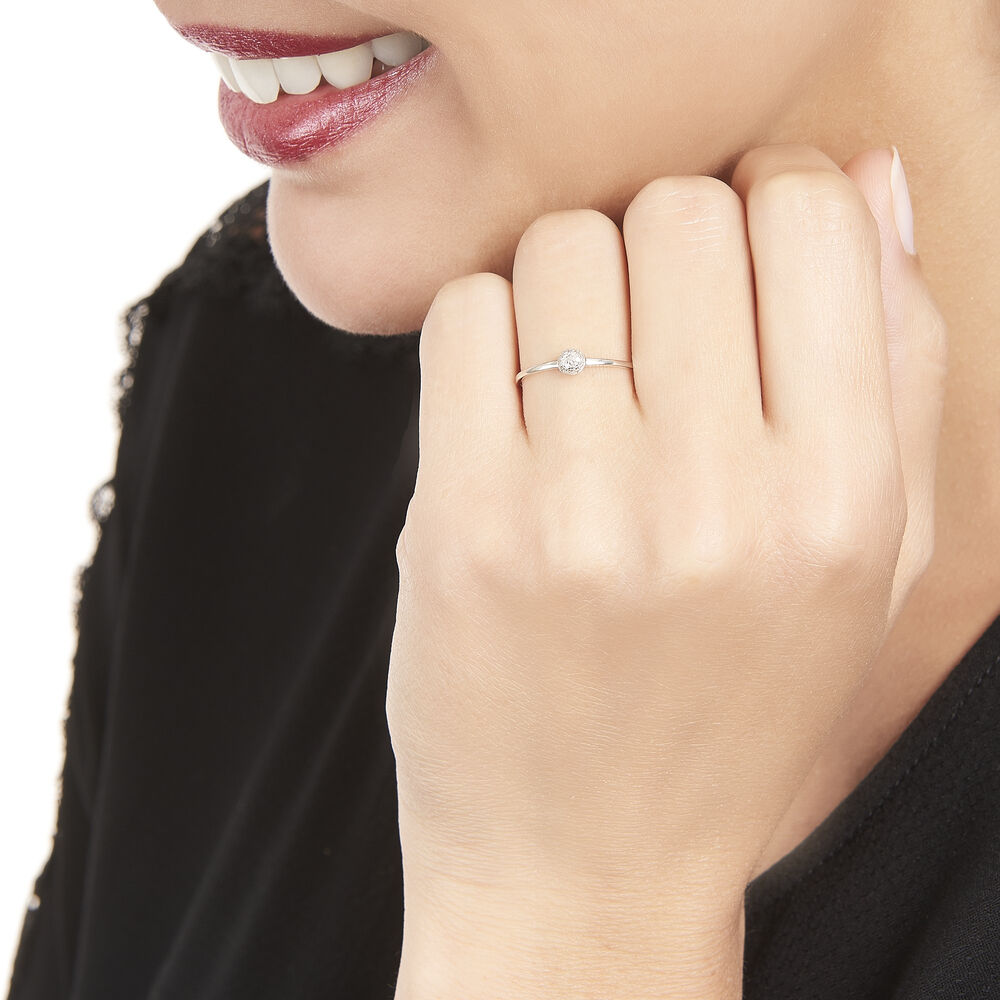 Bague Solitaire Karel Or Blanc Diamant - Solitaires Femme | Marc Orian