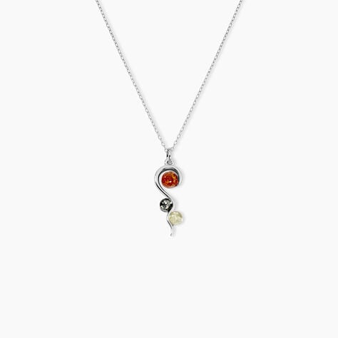 Collier Murriel Argent Blanc Ambre - Colliers avec pierres Femme | Marc Orian