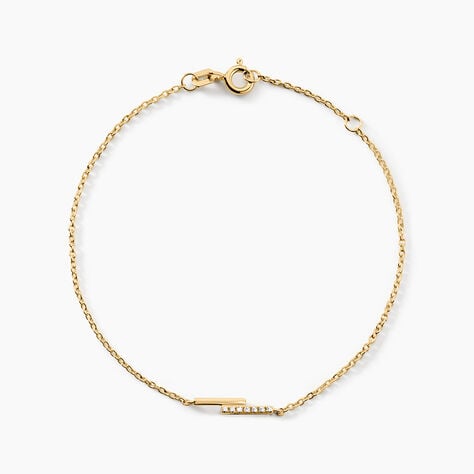 Bracelet Ga&iuml;da Argent Dor&eacute; A L'Or 750/1000 Oxyde De Zirconium - Bracelets cha&icirc;nes Femme | Marc Orian