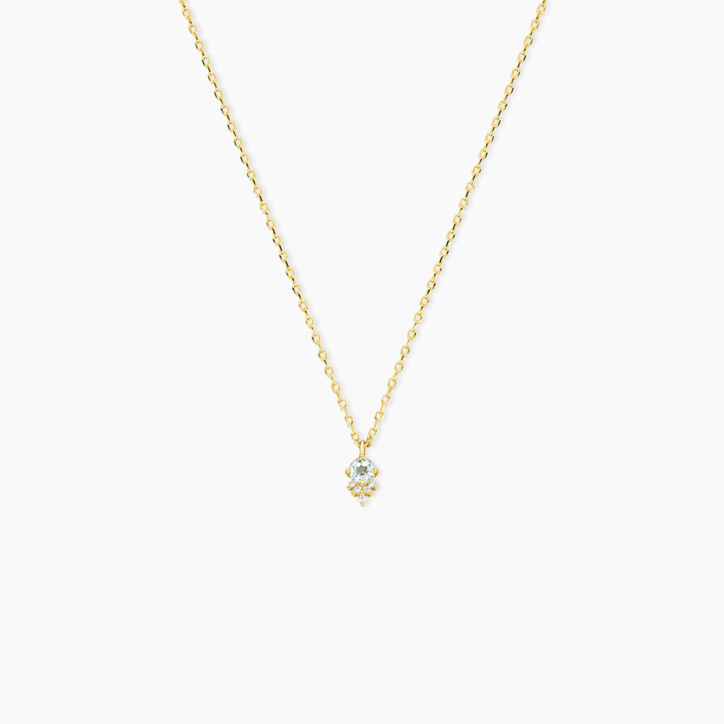 Collier Poem Argent Jaune Topaze Oxyde De Zirconium - Colliers avec pierres Femme | Marc Orian