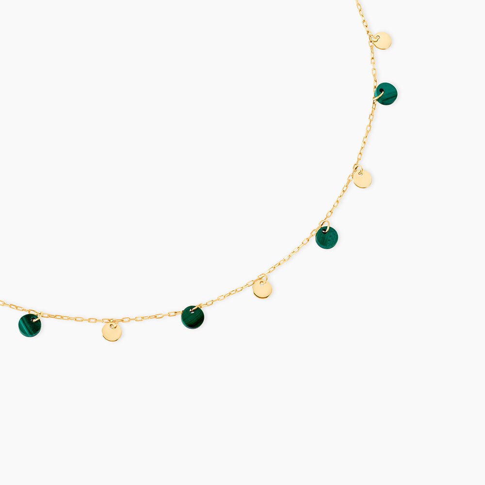 Collier Lateefah Or Jaune Malachite - Colliers avec pierres Femme | Marc Orian