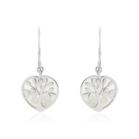 Boucles D'oreilles Pendantes Argent Blanc Vitto Nacres - Boucles d'oreilles Pendantes Femme | Marc Orian