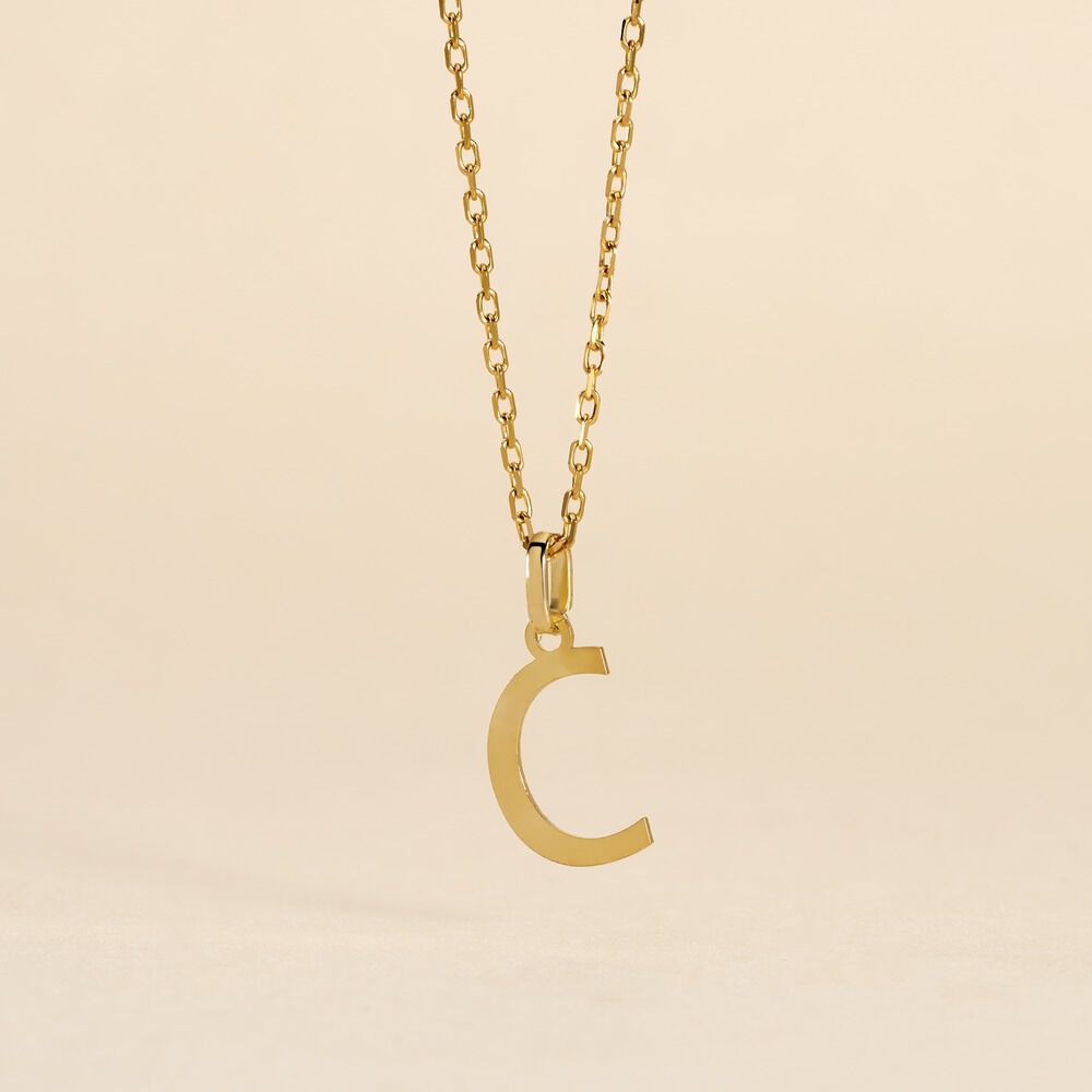 Pendentif Ionia Lettre Or Jaune - Pendentifs Famille | Marc Orian