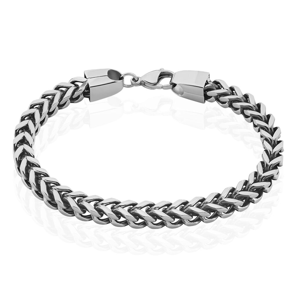 Bracelet Manuel Acier Blanc - Bracelets mailles Homme | Marc Orian