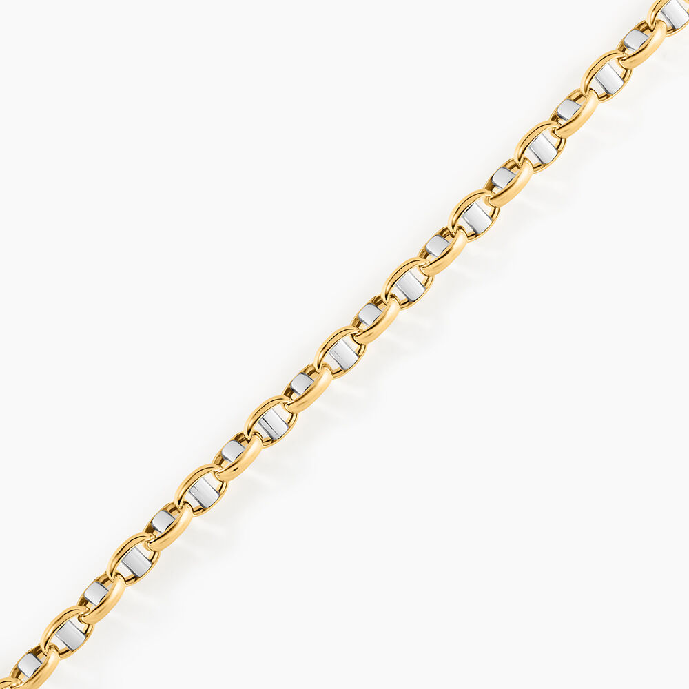 Bracelet Carlo Or Bicolore Maille Marine Ronde - Bracelets mailles Homme | Marc Orian