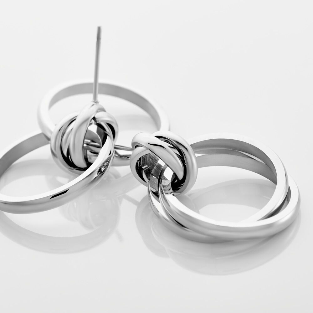 Boucles D'oreilles Pendantes Acier Blanc Allobrox - Pendantes Femme | Marc Orian