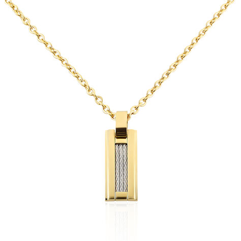 Collier Phebus Him Classique Acier Jaune - Colliers fantaisie Homme | Marc Orian
