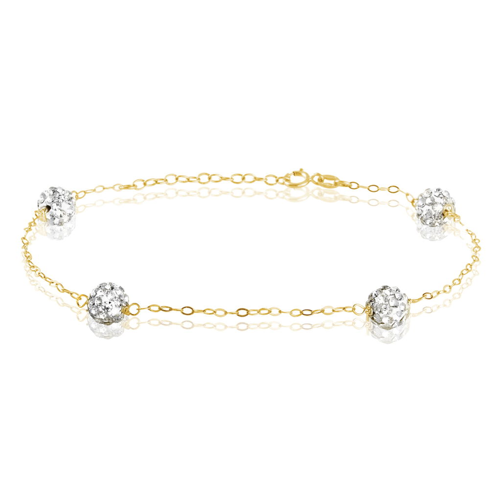 Bracelet Maile Or Jaune Strass - Bracelets chaînes Femme | Marc Orian