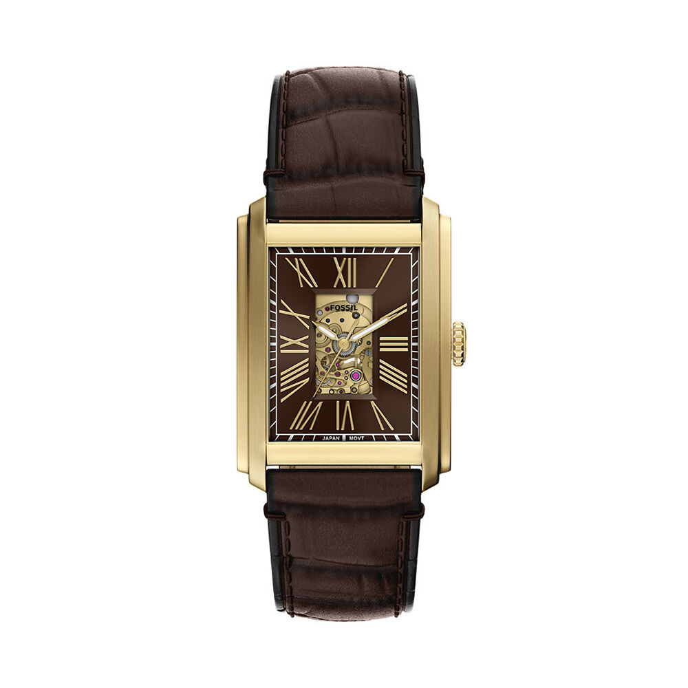 Montre Fossil Carraway Automatic Marron - Montres automatiques Homme | Marc Orian