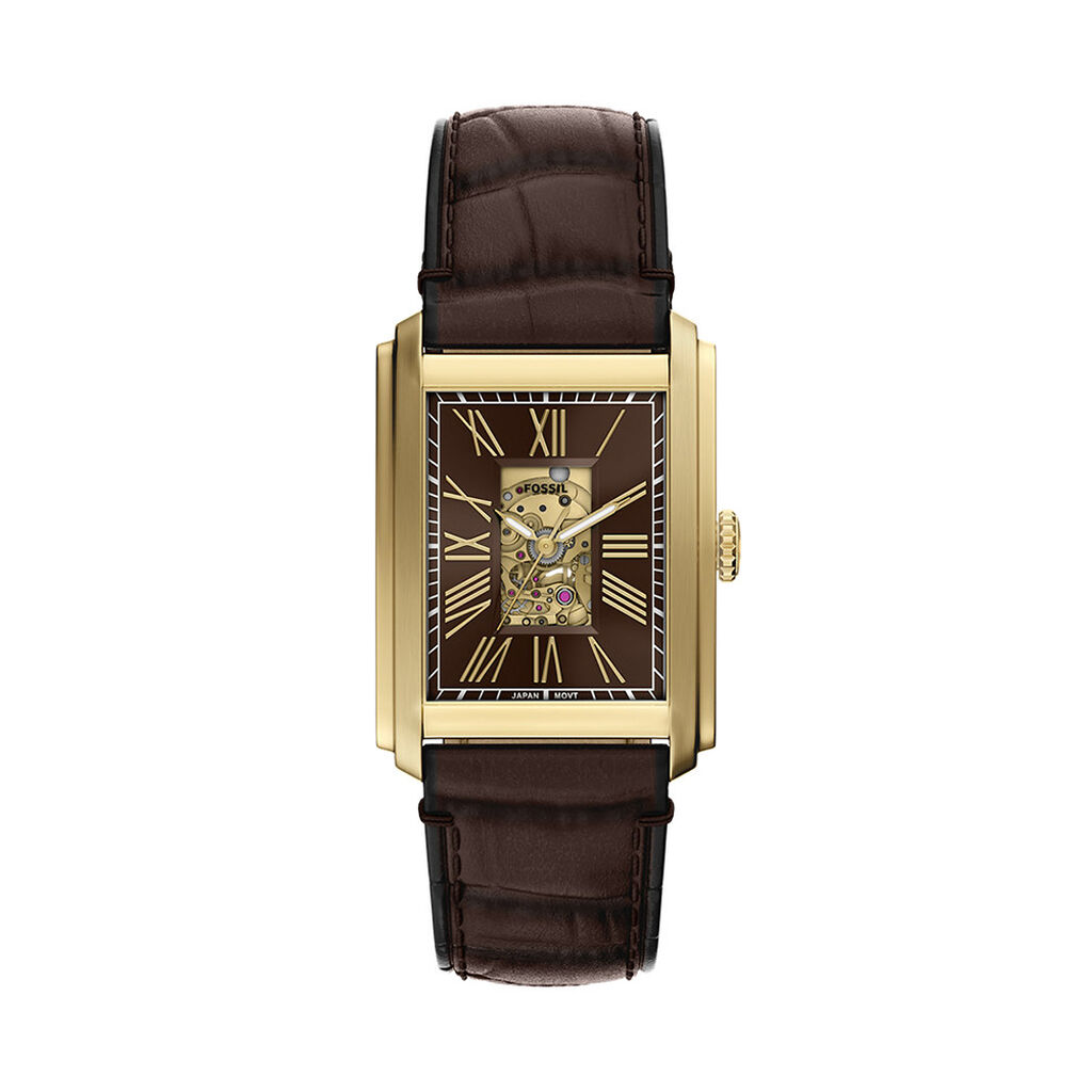 Montre Fossil Carraway Automatic Marron - Montres automatiques Homme | Marc Orian