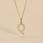 Pendentif Lettre Q Or Jaune Oxyde - Pendentifs Famille | Marc Orian