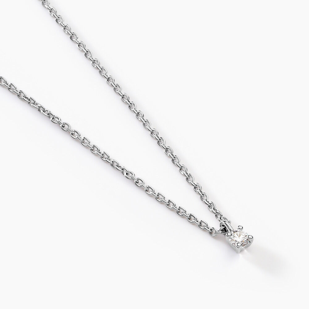 Collier Maurane Argent Blanc Diamant Synthétique - Colliers avec pierres Femme | Marc Orian