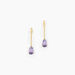 Boucles D'oreilles Pendantes Goutte Or Jaune Amethyste - Pendantes Femme | Marc Orian
