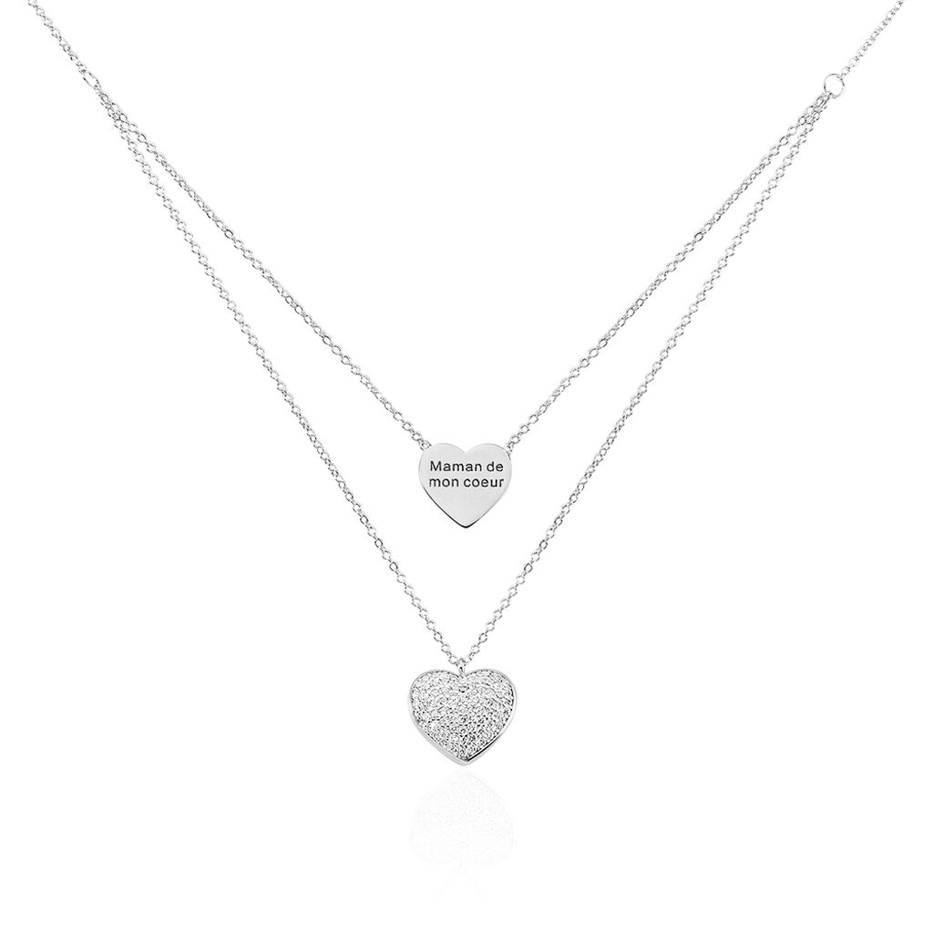 Collier Amarita Argent Blanc Oxyde De Zirconium - Colliers multirangs Femme | Marc Orian
