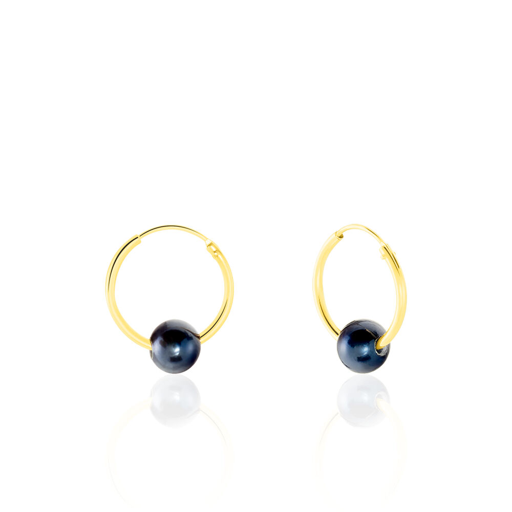 Boucles D'oreilles Puces Suraya Or Jaune Perle De Culture - Créoles Femme | Marc Orian