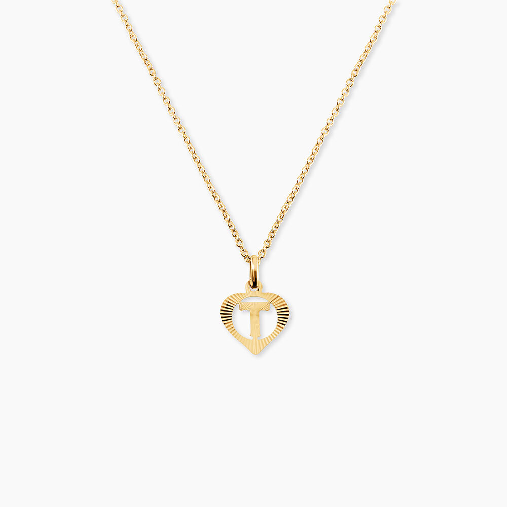 Pendentif Eudocie Coeur Lettre Or Jaune - Pendentifs Famille | Marc Orian