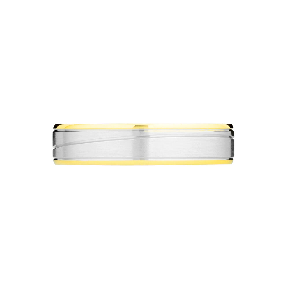 Alliance Juditha Ruban Plat Or Bicolore - Alliances duo Unisex | Marc Orian