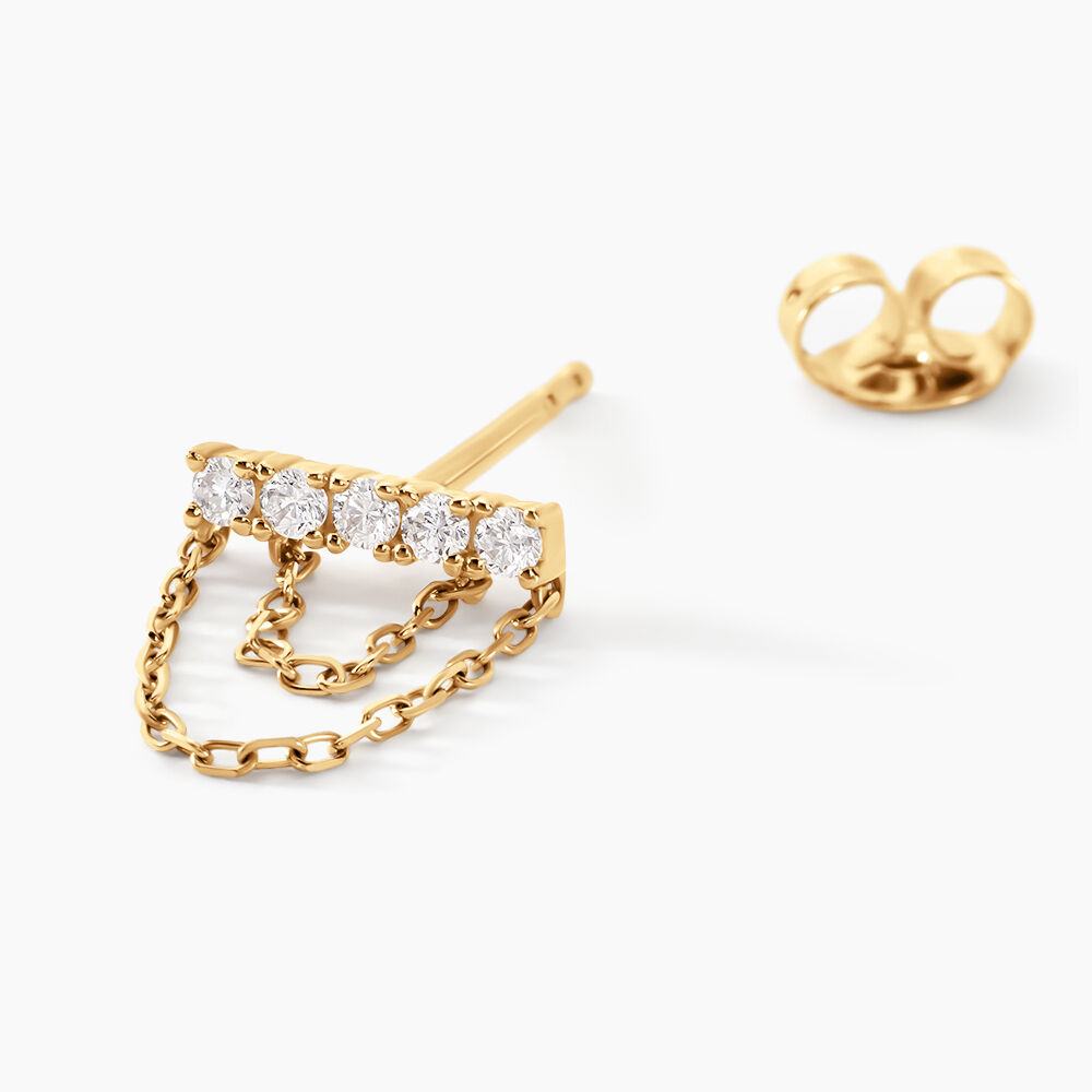Boucles D'oreilles Pendantes Rowanne Or Jaune Diamant Synthétique - Pendantes Femme | Marc Orian