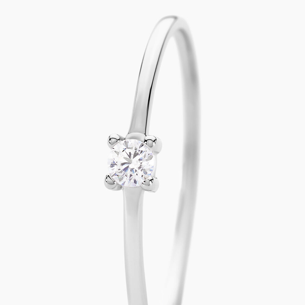 Bague Solitaire 1er Solitaire Argent Blanc Oxyde De Zirconium - Solitaires Femme | Marc Orian