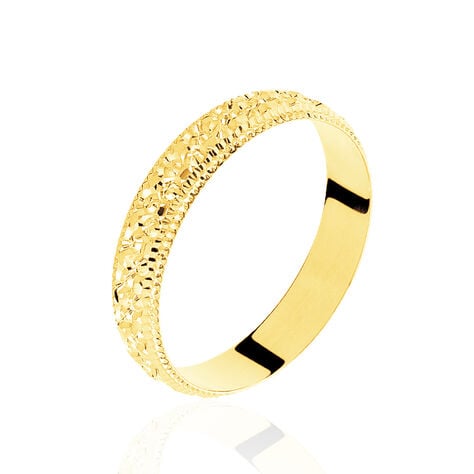 Alliance Fantaisie Diamantee Ruban Plat Or Jaune - Alliances duo Unisex | Marc Orian