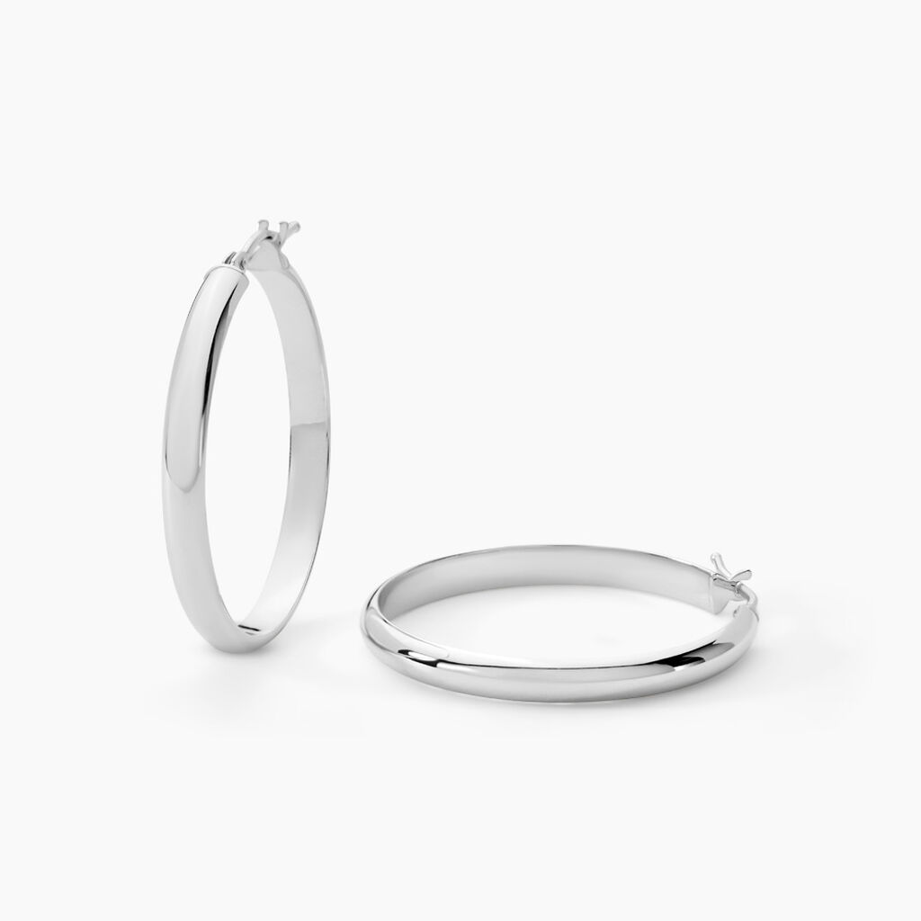 Créoles Shalana Or Blanc - Créoles Femme | Marc Orian