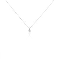 Collier Aphrodite Or Blanc Diamant Synthetique