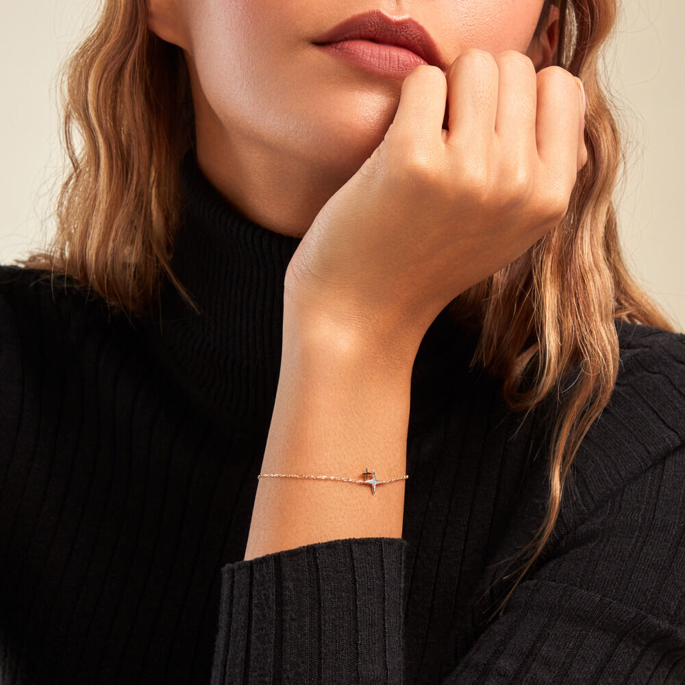 Bracelet Lumiere Or Jaune Oxyde De Zirconium - Bracelets chaînes Femme | Marc Orian