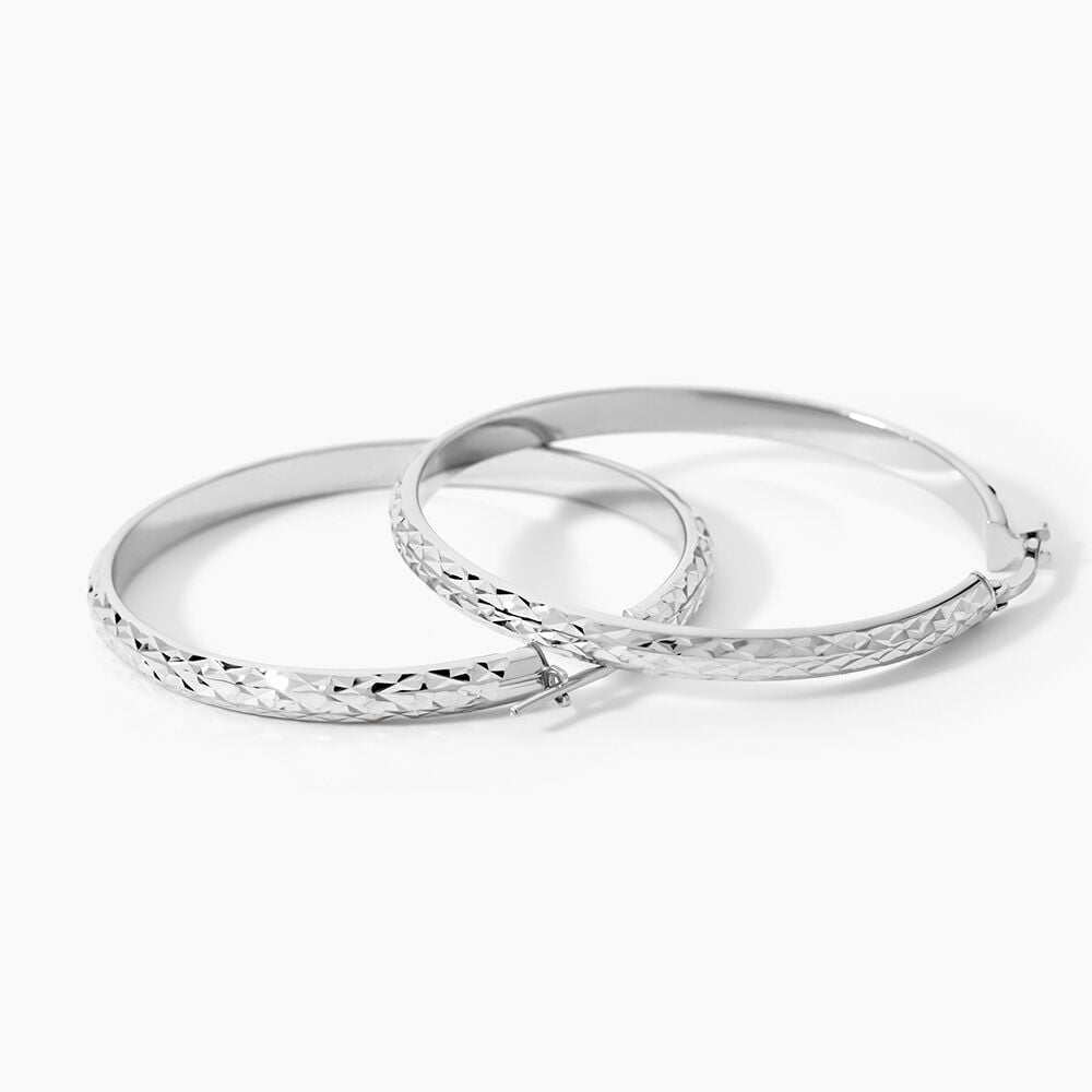 Cr&eacute;oles Argent Blanc Esmee - Cr&eacute;oles Femme | Marc Orian