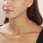Boucles D'oreilles Puces Marilynn Or Bicolore Diamant Blanc - Puces Femme | Marc Orian