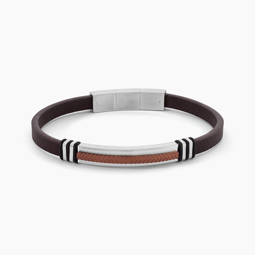 Bracelet Cuir De Vache Marron - Bracelets cuir Homme | Marc Orian