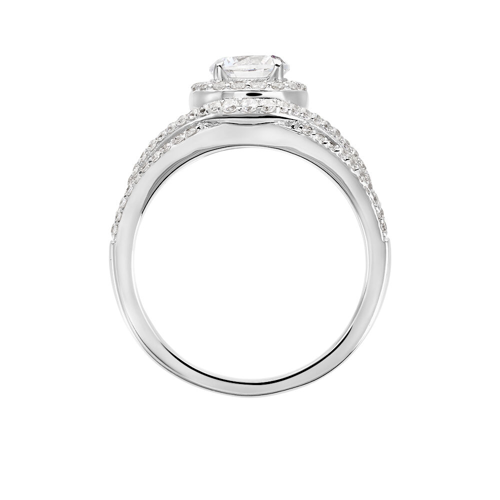 Bague Ferne Argent Blanc Oxyde De Zirconium - Solitaires Femme | Marc Orian