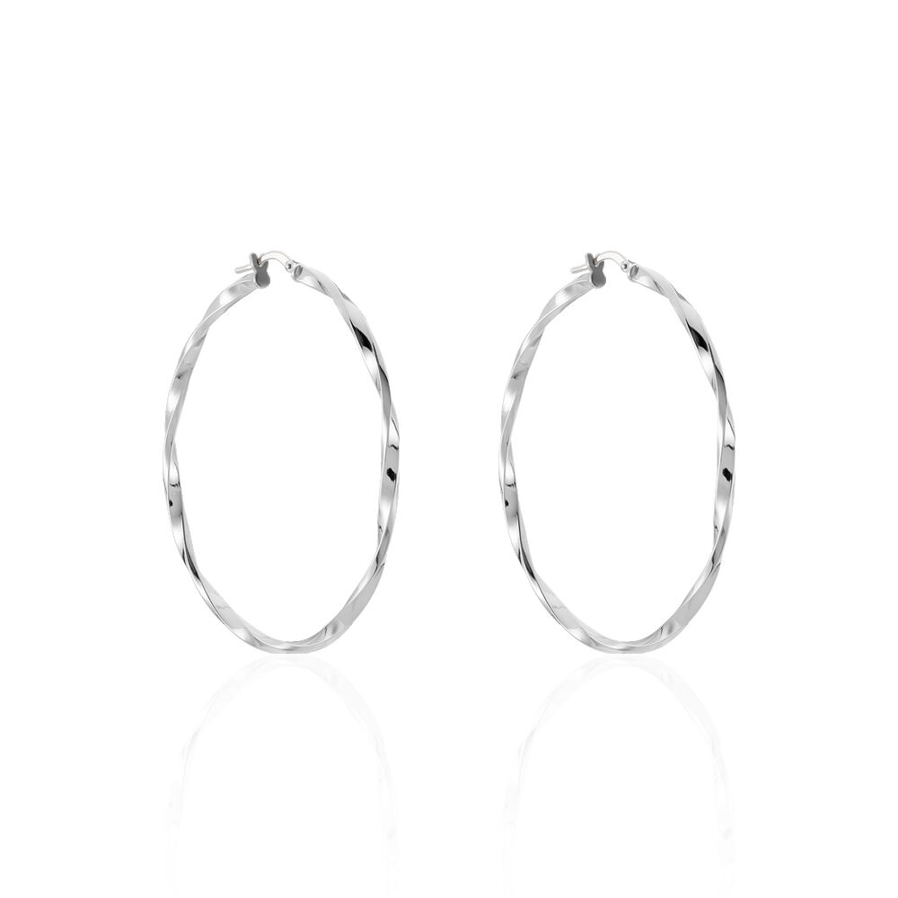 Créoles Argent Blanc Ires - Créoles Femme | Marc Orian