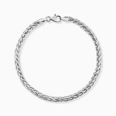 Bracelet Jany Maille Palmier Or Blanc - Bracelets mailles Femme | Marc Orian