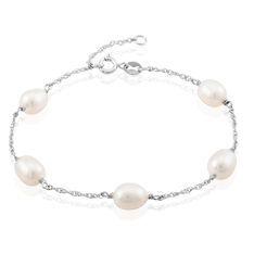 Bracelet Perlita Argent Blanc Perle De Culture - Bracelets chaînes Femme | Marc Orian
