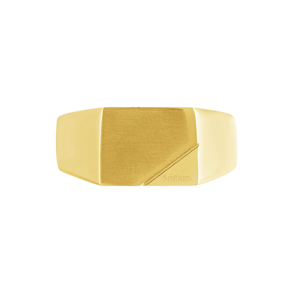 Chevalière Phebus Him Classique Acier Jaune - Chevalières Homme | Marc Orian