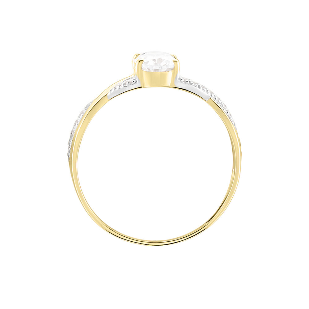 Bague Candice Or Jaune Oxyde De Zirconium - Solitaires Femme | Marc Orian