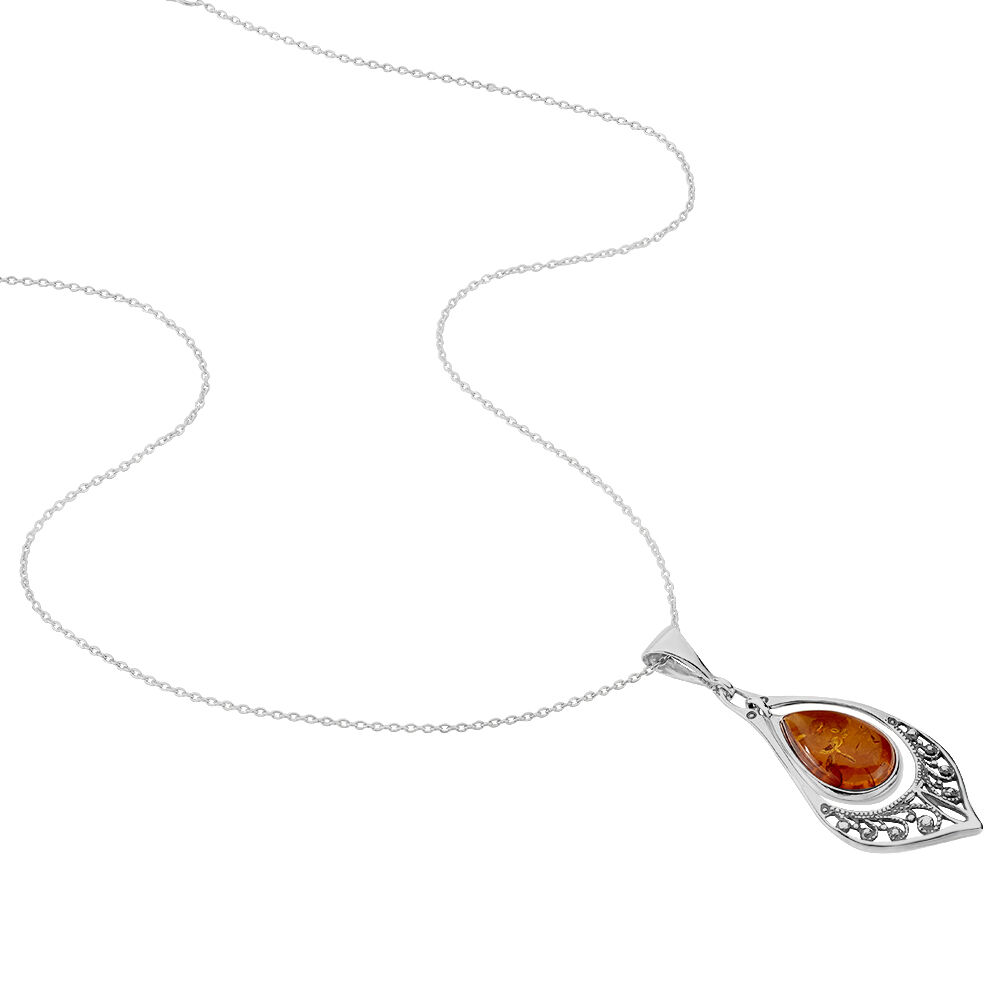 Collier Argent Blanc Doralyn Ambre - Colliers avec pierres Femme | Marc Orian