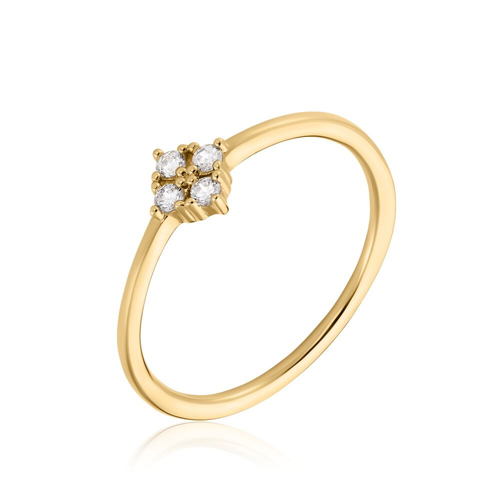 Bague éclat Perlé Plaqué Or Oxyde De Zirconium - Bagues avec pierre Femme | Marc Orian