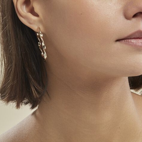 Créoles Lenna Torsadée Plaqué Or Jaune - Boucles d'oreilles Créoles Femme | Marc Orian
