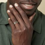 Bague Jourdan Ahou Acier Blanc Diamant - Solitaires Homme | Marc Orian