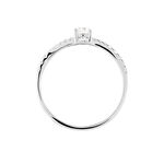 Bague Solitaire Francoise-marie Or Blanc Oxyde De Zirconium - Solitaires Femme | Marc Orian