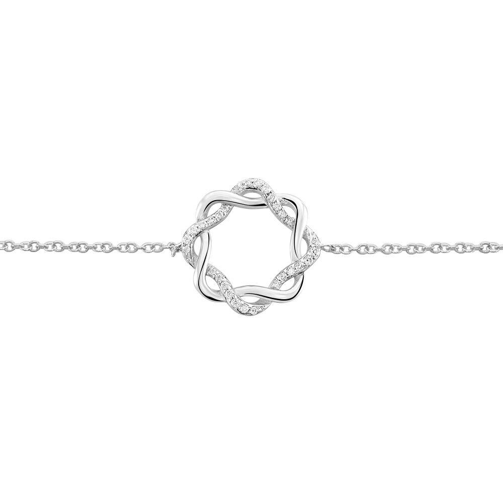 Bracelet Calandra Argent Blanc Oxyde De Zirconium - Bracelets chaînes Femme | Marc Orian
