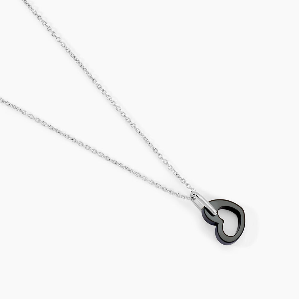 Collier Sumeyra Argent Blanc C&eacute;ramique Et Oxyde De Zirconium - Colliers avec pierres Femme | Marc Orian