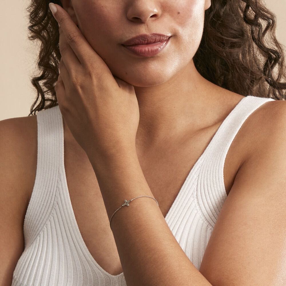 Bracelet Avra Argent Blanc - Bracelets chaînes Femme | Marc Orian